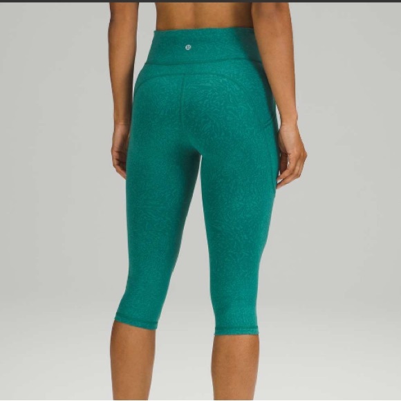lululemon athletica Pants - Lululemon Invigorate High Rise Crop 17” Crunch Teal Lagoon 8